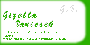 gizella vanicsek business card